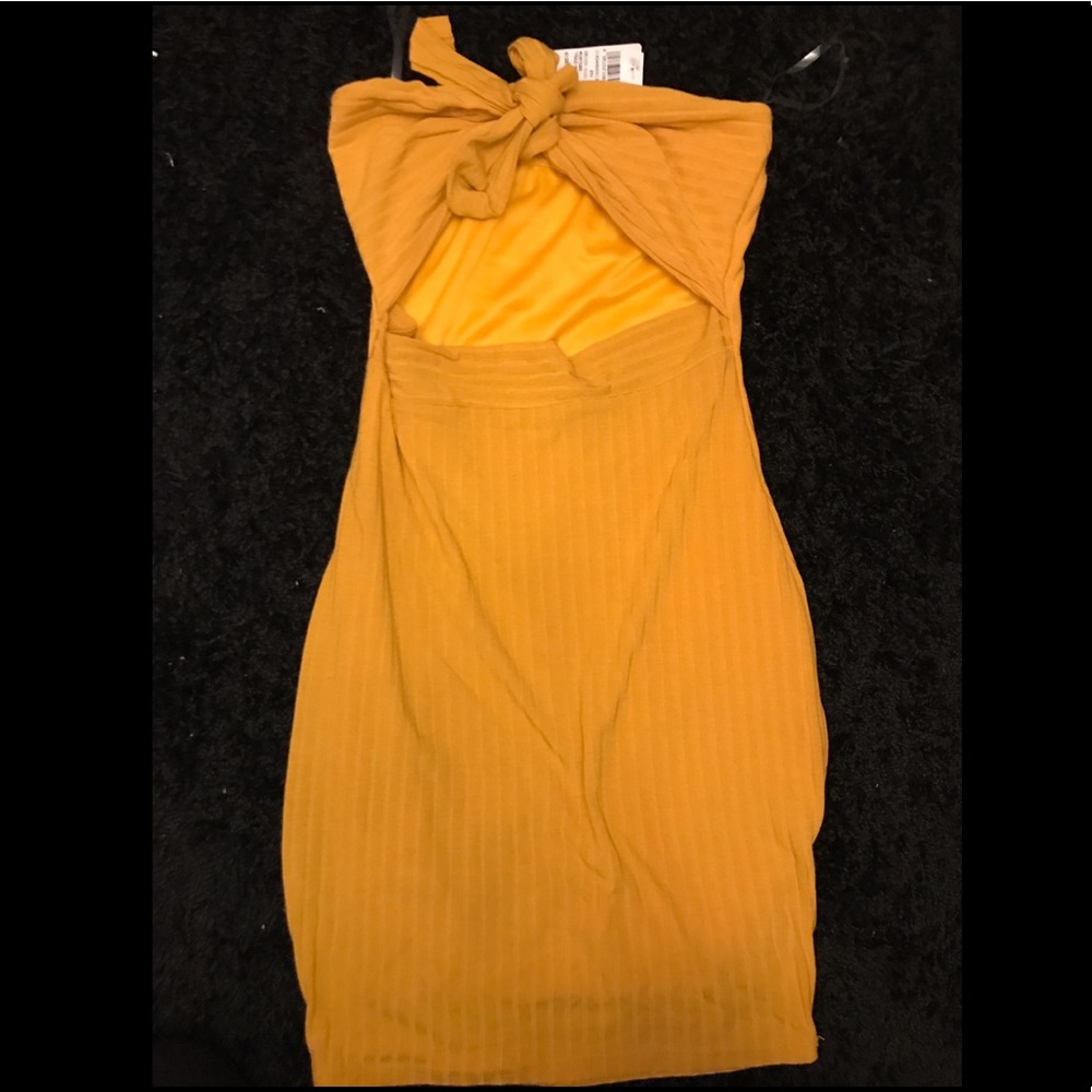 Yellow mini dress